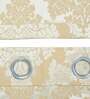 Gold Traditional Cotton 9 Ft Light Filtering Eyelet Door Curtain