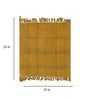 Gold Cotton Block Printed Hand Woven 2 x 2 Feet Dhurrie