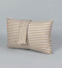 Gold Cotton Geometric Pattern Cushion Cover 12 x 18 inches