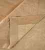 Gold Cotton Polyester Solid & Self Design 145 GSM Double Bed Quilt