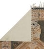 Gold Cotton Screen Printed Hand Woven 3 x 2 Feet Dhurrie