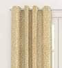 Gold Cotton Light Filtering 8 Feet Eyelet Curtain (1 Piece)