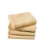 Gold Cotton Solid 550 GSM Face Towel Set (4Pc)