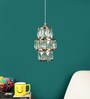 Gold Crystal & Metal Chrome Hanging Light