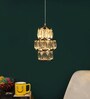 Gold Crystal & Metal Chrome Hanging Light