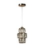 Gold Crystal & Metal Chrome Hanging Light