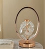 Gold Crystal & metal Floral crystal LED oval lamp