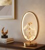 Gold Crystal & metal Floral crystal LED oval lamp