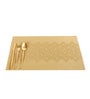 Golden Daniella Rectangular PVC Dining Table Placemat