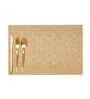 Golden Daniella Rectangular PVC Dining Table Placemat