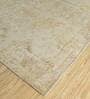 Gold Distressed Wool 8 ft x 10 ft Hand Knotted Carpet