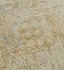 Gold Distressed Wool 8 ft x 10 ft Hand Knotted Carpet
