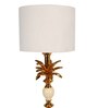 Damsel Beige Fabric Shade Table Lamp With Aluminium Base