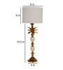 Damsel Beige Fabric Shade Table Lamp With Aluminium Base