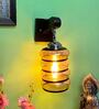 Gold E27 holder Wood & Glass Uplight Wall Scone