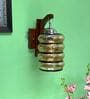 Gold E27 holder Wood & Glass Uplight Wall Scone