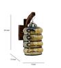Gold E27 holder Wood & Glass Uplight Wall Scone