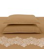 Gold Embroidered 210 TC Cotton King Sized Bedsheet with 2 Pillow Covers