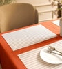 Cream Emma Rectangular PVC Dining Table Placemat