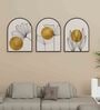 Gold & White Engineered Wood (Set of 3) Art Panels