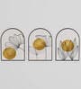 Gold & White Engineered Wood (Set of 3) Art Panels