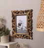 Gold Engineered Wood Wall Wooden Carved Rectangle Photo Frame