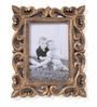 Gold Engineered Wood Wall Wooden Carved Rectangle Photo Frame