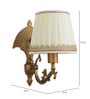 Babel Fabric Wall Mounted Uplight Sconce (Gold)