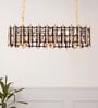 Black and Gold Metal & Glass Island Chandelier
