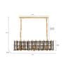 Black and Gold Metal & Glass Island Chandelier