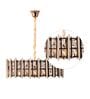 Black and Gold Metal & Glass Empire Chandelier