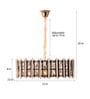Black and Gold Metal & Glass Empire Chandelier