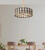Black and Gold Metal & Glass Empire Chandelier