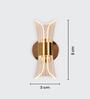 Gold Finish, Decorative Sconce Modern LED Wall Light Pack of 2