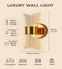 Gold Finish, Decorative Sconce Modern LED Wall Light Pack of 2