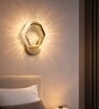 Gold Finish Novelty Wall Light Hexagon Design Set of 1
