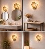 Gold Finish Novelty Wall Light Hexagon Design Set of 1