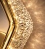 Gold Finish Novelty Wall Light Hexagon Design Set of 2