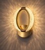 Gold Finish Novelty Wall Light Oval Design Set of 1