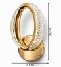 Gold Finish Novelty Wall Light Oval Design Set of 1