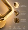 Gold Finish Novelty Wall Light Square Design Set of 1
