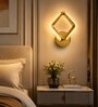 Gold Finish Novelty Wall Light Square Design Set of 1