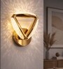 Gold Finish Novelty Wall Light Triangle Design Set of 1