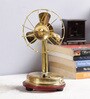 Gold Finish Metal Table Fan Pop Culture Curio