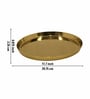 Gold Finish Modern Steel Pooja Thali