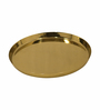 Gold Finish Modern Steel Pooja Thali