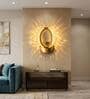 Gold Finish Ring Shape Crystal Shade LED Wall Light