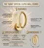 Gold Finish Ring Shape Crystal Shade LED Wall Light