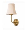 Gold Finish Wall Mounted Lamp with Off-White Cotton Shade & Bedroom