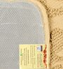 Gold Microfibre Floral 4 x 6 Feet Hand Tufted Carpet
